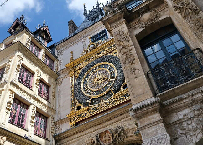 Photo du gros Horloge dans le centre de Rouen